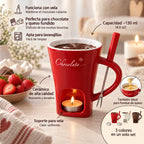 Taza Fondue de Chocolate · Kit de regalo con velas
