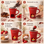 Taza Fondue de Chocolate · Kit de regalo con velas